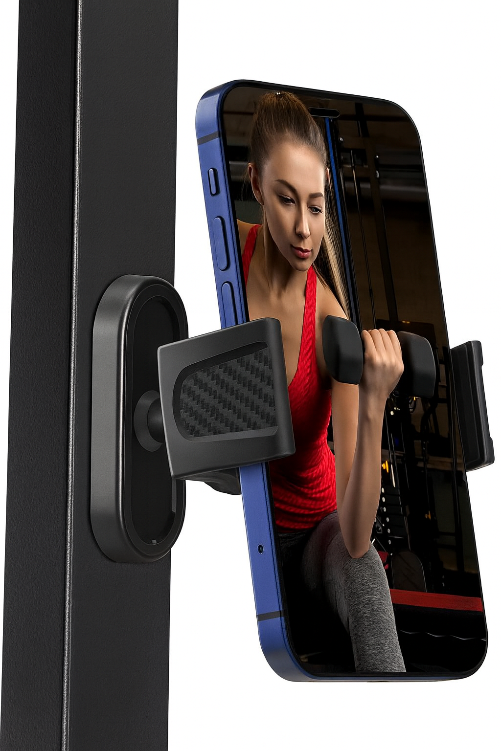 Magnetic Phone Holder for Gym, 360° Adjustable Strong Magnet Base Mount