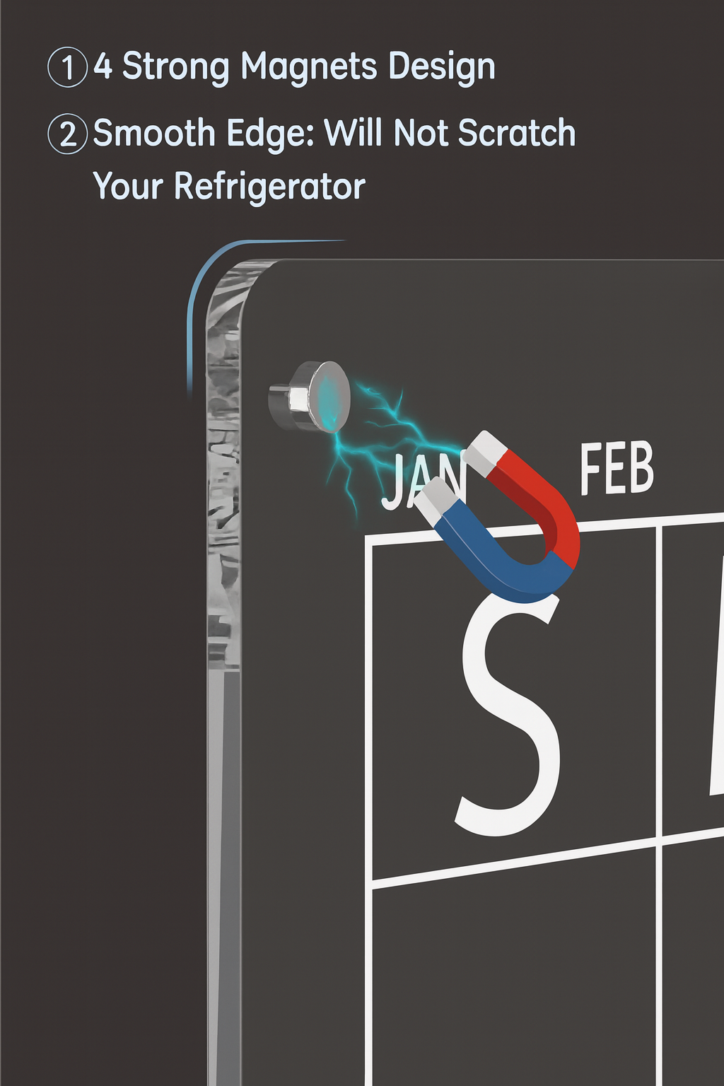 Magnetic Schedule Planner For Fridge【Permanently reusable】