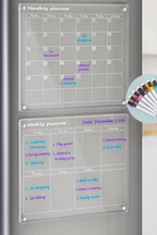 Magnetic Schedule Planner For Fridge【Permanently reusable】